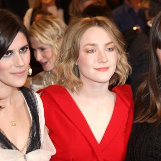 Kate Mulleavy, Saoirse Ronan, Laura Mulleavy in Alexander McQueen: Savage Beauty Costume Institute Gala
