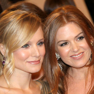 Kristen Bell, Isla Fisher in Alexander McQueen: Savage Beauty Costume Institute Gala