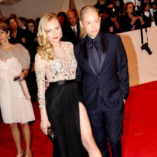 Diane Kruger, Jason Wu in Alexander McQueen: Savage Beauty Costume Institute Gala