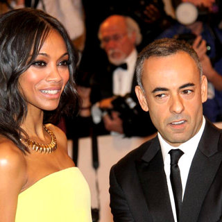 Zoe Saldana, Francisco Costa in Alexander McQueen: Savage Beauty Costume Institute Gala