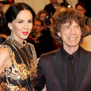 L'Wren Scott, Mick Jagger in Alexander McQueen: Savage Beauty Costume Institute Gala