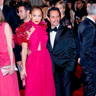 Jennifer Lopez, Marc Anthony in Alexander McQueen: Savage Beauty Costume Institute Gala