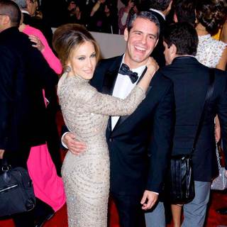 Sarah Jessica Parker, Andy Cohen in Alexander McQueen: Savage Beauty Costume Institute Gala