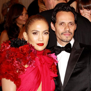 Jennifer Lopez, Marc Anthony in Alexander McQueen: Savage Beauty Costume Institute Gala