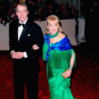 Charlie Rose, Barbara Walters in Alexander McQueen: Savage Beauty Costume Institute Gala