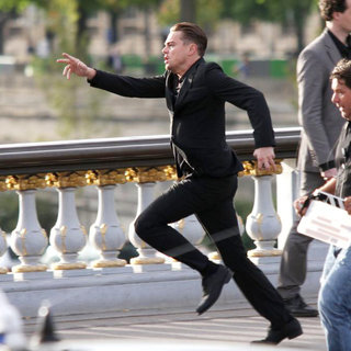 Leonardo DiCaprio in Leonardo DiCaprio on The Bridge Alexandre III for A Scene of Chinese Publicity Film