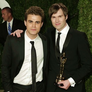 Paul Wesley, Shawn Christensen in 2013 Vanity Fair Oscar Party - Arrivals