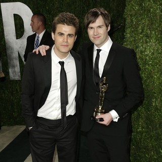 Paul Wesley, Shawn Christensen in 2013 Vanity Fair Oscar Party - Arrivals