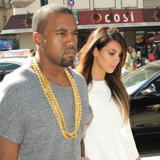 Kanye West, Kim Kardashian in Kim Kardashian and Kanye West Are Seen Leaving Soho to Go to A Movie Theater