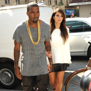 Kanye West, Kim Kardashian in Kim Kardashian and Kanye West Are Seen Leaving Soho to Go to A Movie Theater