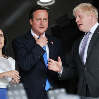 Marina Wheeler, David Cameron, Boris Johnson in The Opening Ceremony of The London 2012 Olympic Games
