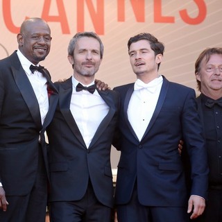 Orlando Bloom in 66th Cannes Film Festival - Zulu - Premiere - whitaker-salle-bloom-grandpierre-66th-cannes-film-festival-01