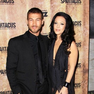 Andy Whitfield, Erin Cummings in Spartacus: Blood and Sand Premiere