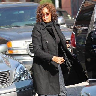 Whitney Houston in Whitney Houston Heads Into A Medical Building