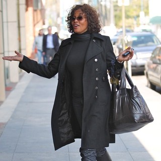Whitney Houston in Whitney Houston Heads Into A Medical Building