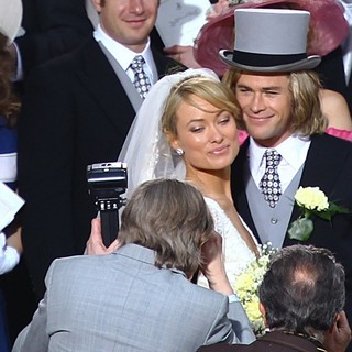 Olivia Wilde, Chris Hemsworth in Filming Takes Place for Rush
