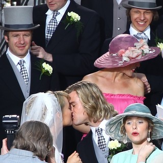 Olivia Wilde, Chris Hemsworth in Filming Takes Place for Rush