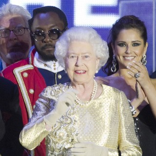 will.i.am, Queen Elizabeth II, Cheryl Cole in The Diamond Jubilee Concert