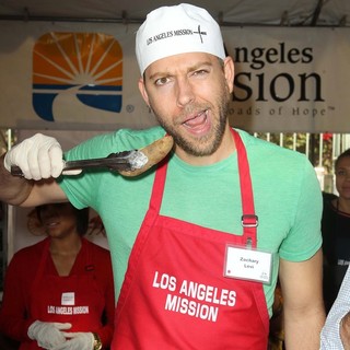 Zachary Levi in The Los Angeles Mission's Thanksgiving for Skid Row Homeless