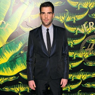 Zachary Quinto in Versace for H and M Fashion Show and Party