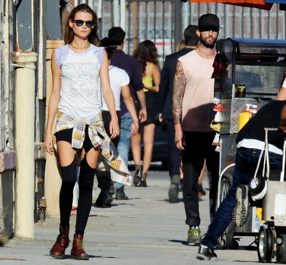 Behati Prinsloo Picture 55 On The Set of Maroon 5's Music Video Animals