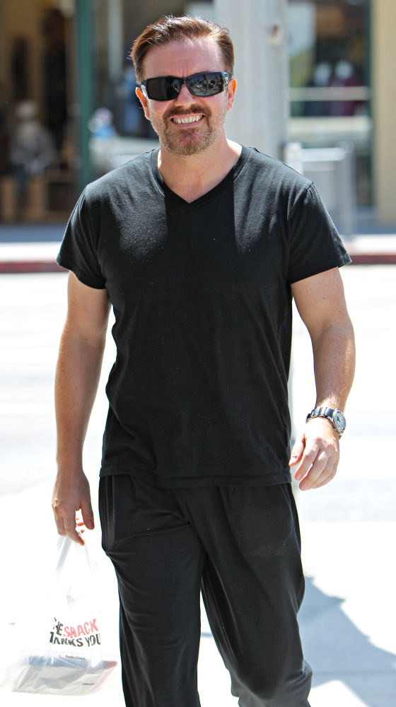 ricky gervais weight loss before and after. Ricky Gervais