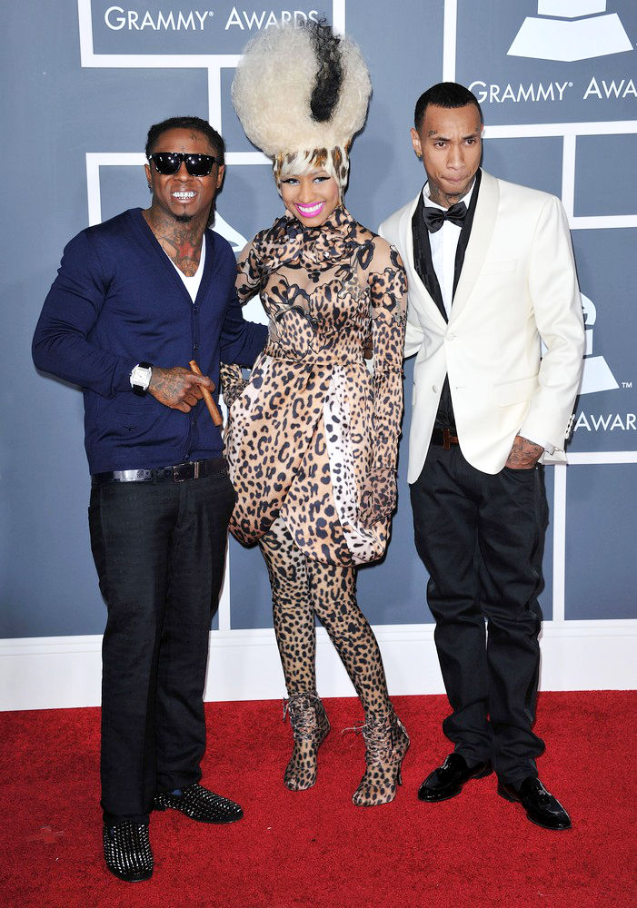 lil wayne red carpet. Lil Wayne, Nicki Minaj, Tyga