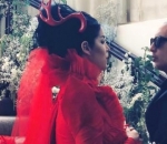 A goth in real life, a goth on her wedding day