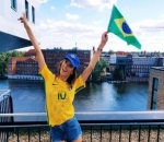 Alessandra Ambrosio in a Brazil Jersey