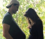 Robbie Amell Flaunts Faux Baby Bump to Announce Wife's Pregnancy