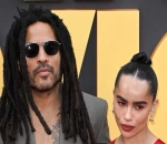 Lenny Kravitz Joins Daughter Zoe on 'Blink Twice' Premiere Red Carpet
