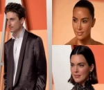 Timothee Chalamet Hangs Out With Kim Kardashian and Kendall Jenner at Oscars After-Party