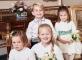 Princess Charlotte Copies Mom's Duchess Slant in Princess Eugenie's Wedding Picture