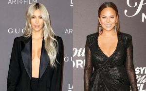 Kim Kardashian Congratulates Chrissy Teigen on Second Child With Giant Flower Bouquet