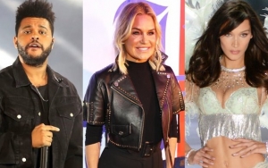 The Weeknd Joins Yolanda Hadid Cheering on Bella at Victoria's Secret Fashion Show