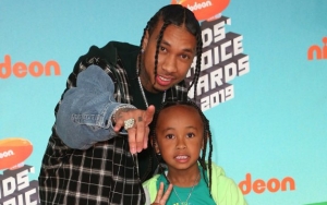 Kids' Choice Awards 2019: Tyga and Son King Cairo Are Twinning on Orange Carpet