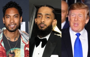 Miguel Sends Tongue Wagging With Controversial Nipsey Before Trump T-Shirt