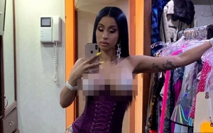 Cardi B Reveals Provocative Braless Look for 'Hustlers'