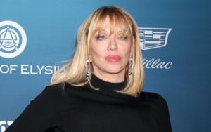 Distraught-Looking Courtney Love Enjoys Lunch After Putting Dog Poop on Plate