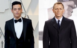 Rami Malek Kissing Daniel Craig on Set of New James Bond Movie