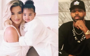 Khloe Kardashian All Smiles in Rare Photo With Tristan Thompson and Daughter True