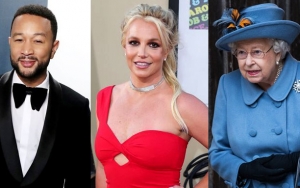 John Legend Gets Britney Spears and Queen Elizabeth II's Cardboard Cutouts for Father's Day Special