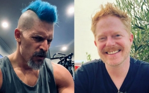 Joe Manganiello Shocks Jesse Tyler Ferguson With Blue Mohawk Transformation