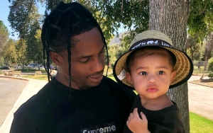 Stormi Helps Dad Travis Scott Hand Out Toys During Hometown Giveaway