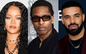 Rihanna and A$AP Rocky Partying With Her Ex Drake: They're Laughing and Drinking Together