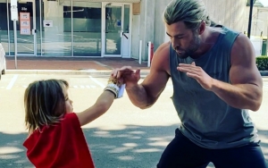 Chris Hemsworth Adorably Trains His Son to be 'Next Heavy Weight Champion of the Universe'