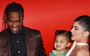 Kylie Jenner Enjoys Water Balloon Fight With Travis Scott and Stormi for 'Great Family Situation'