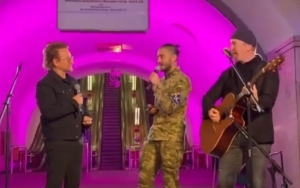 U2's Bono and The Edge Join Forces in Performance at Ukraine's Bomb Shelter