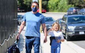 Ben Affleck Looks Tense After 10-Year-Old Son Bumps Into a BMW With a Lamborghini