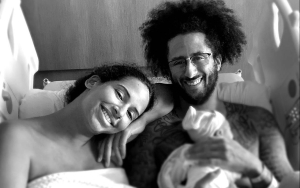 Colin Kaepernick and GF Nessa Diab Offer First Glimpse at Newly-Born First Child